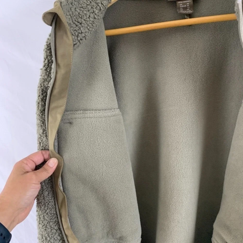 Ariat Sherpa Fleece Jacket‎ Mens XL Tan Full Zip Western Ranch Outdoor